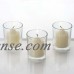 Efavormart Set of 12 Clear Glass Holders and Wax Candles Ideal for Aromatherapy Weddings Party Favors Home Decoration   